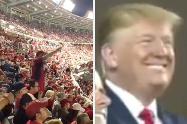 Trump Smiled As He Was Booed By The Crowd At Game 5 Of The World Series