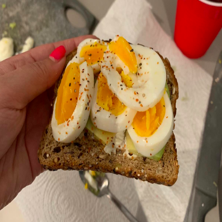 Reviewer photo of six eggs cooked with rapid egg cooker