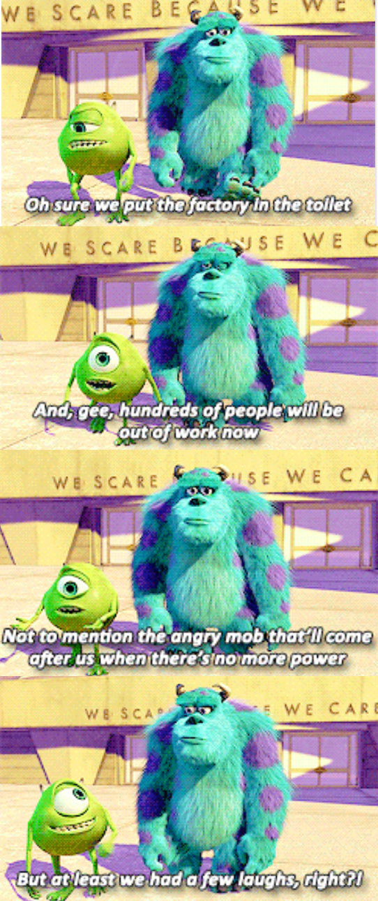 In Monsters Inc, I post another shitty T-Pose meme and get front page. :  r/shittymoviedetails