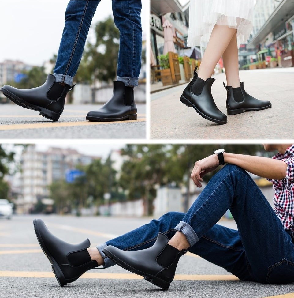 rubber chelsea boots