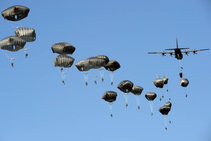Parachute Training Exercise At Camp Shelby Leaves 23 Soldiers Injured