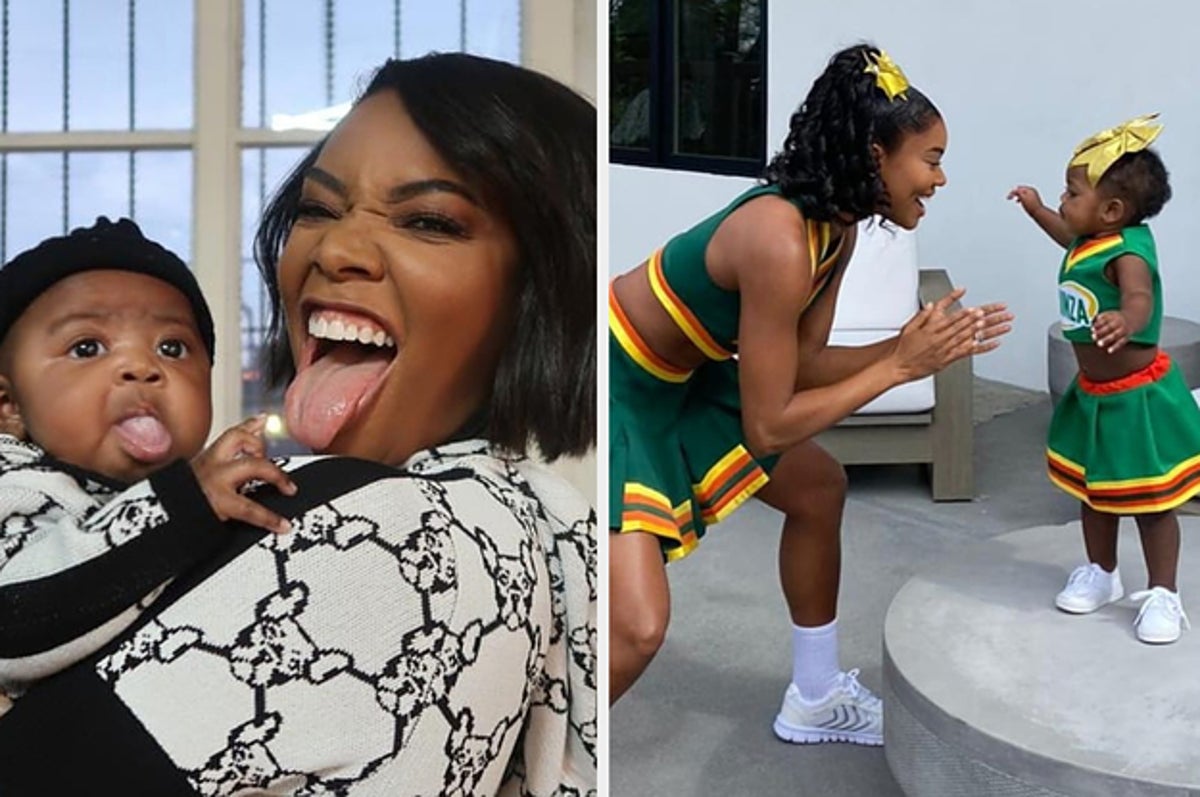Gabrielle Union And Her Daughter Kaavia Dressed Up In Bring It On Costumes For Halloween