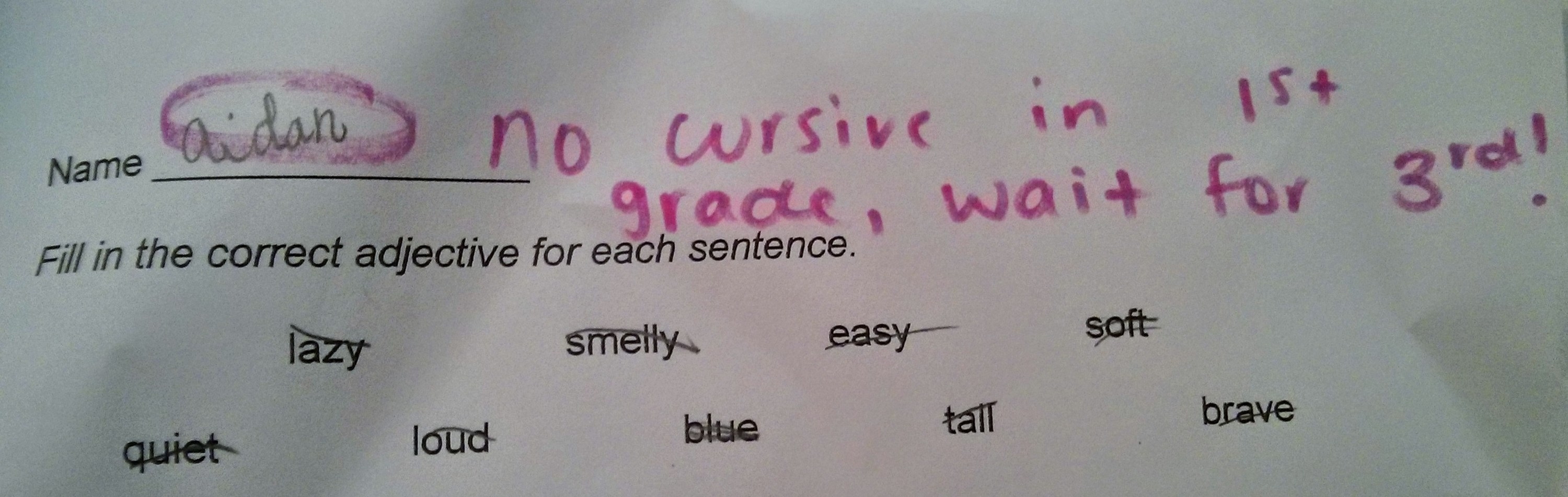 Lazy sentences.