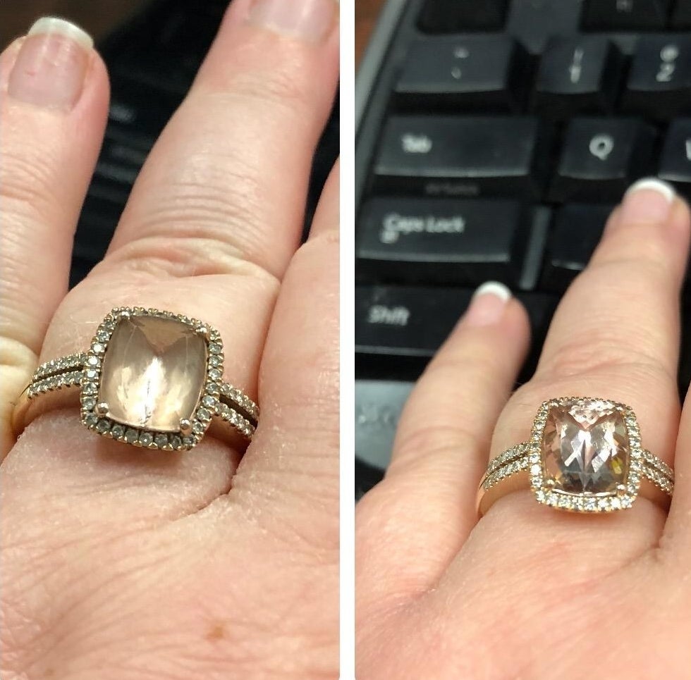 before: blurry ring after: clear ring 