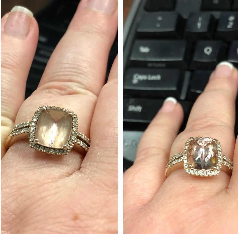 before: blurry ring after: clear ring 