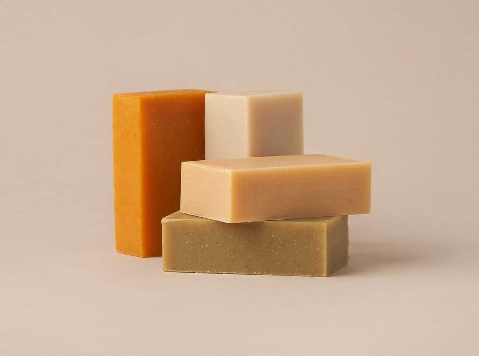 Earth-toned shampoo bars