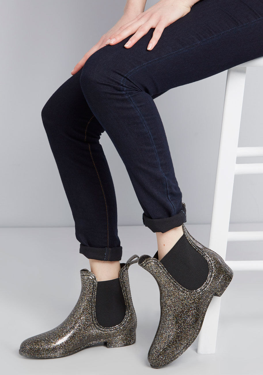 Modcloth glitter shop rain boots