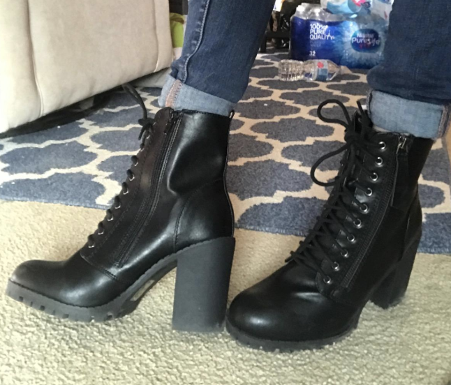 combat boot heels outfit