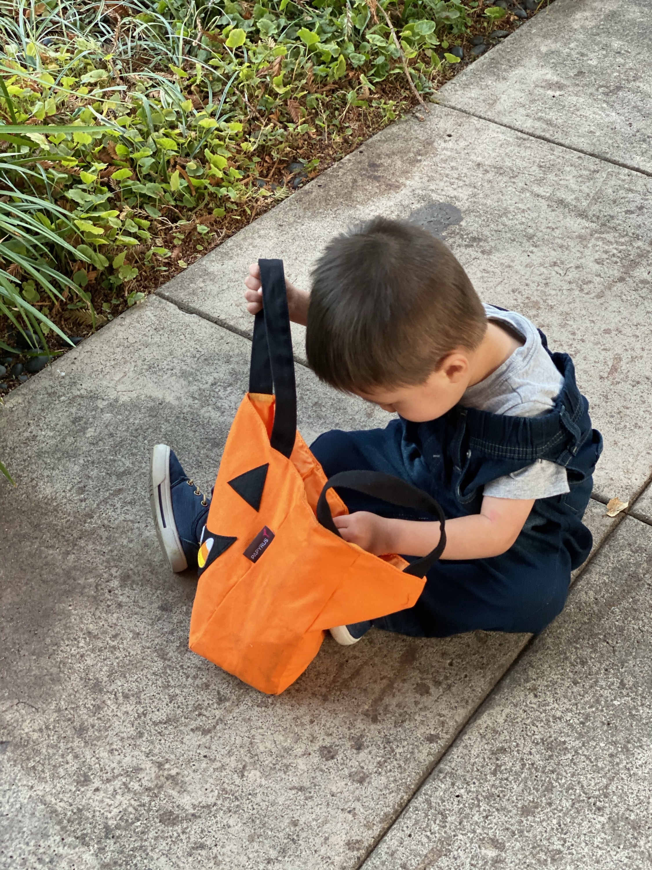 This Little Boy Dressed Up For Halloween As A Pair Of Pants. That's