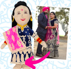 A doll in traditional attire matching the photo 