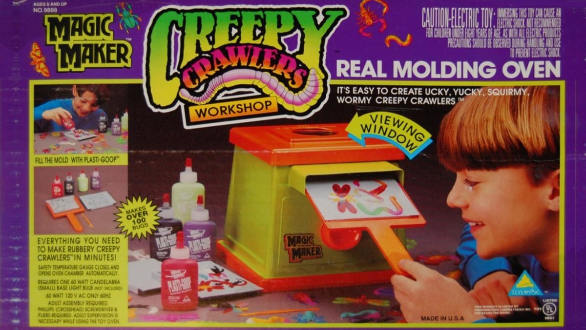The box cover for the Creepy Crawlers Workshop toy
