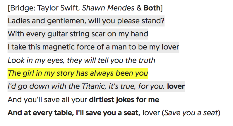 Shawn Mendes Wrote New Lyrics For Taylor Swifts Lover And
