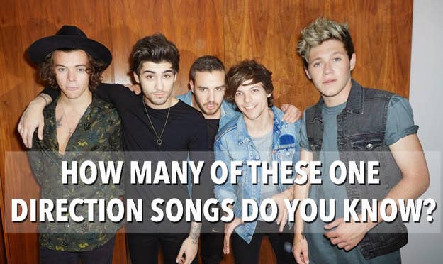 Prove You Re A One Direction Fan By Telling Us How Many Of These 90 Songs You Know