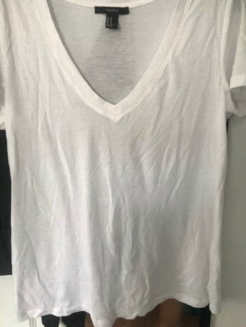 A wrinkly shirt before using the spray