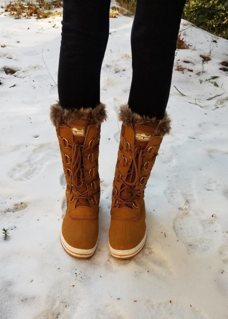 winter boots tan