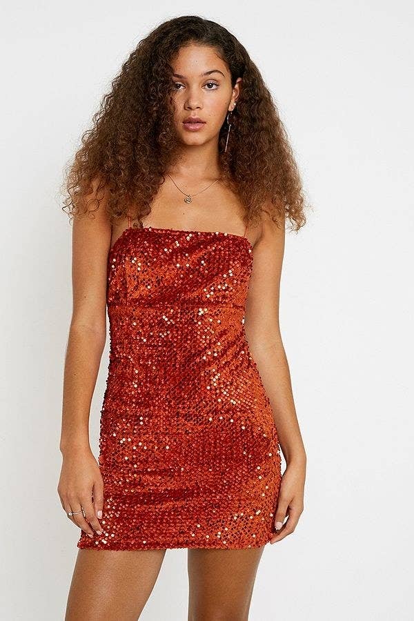 urban outfitters red sequin dress NWT Women's Urban Outfitters Kimchi Blue Dress Size S Red Sequin Long Sleeve