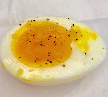 a perfectly cooked egg