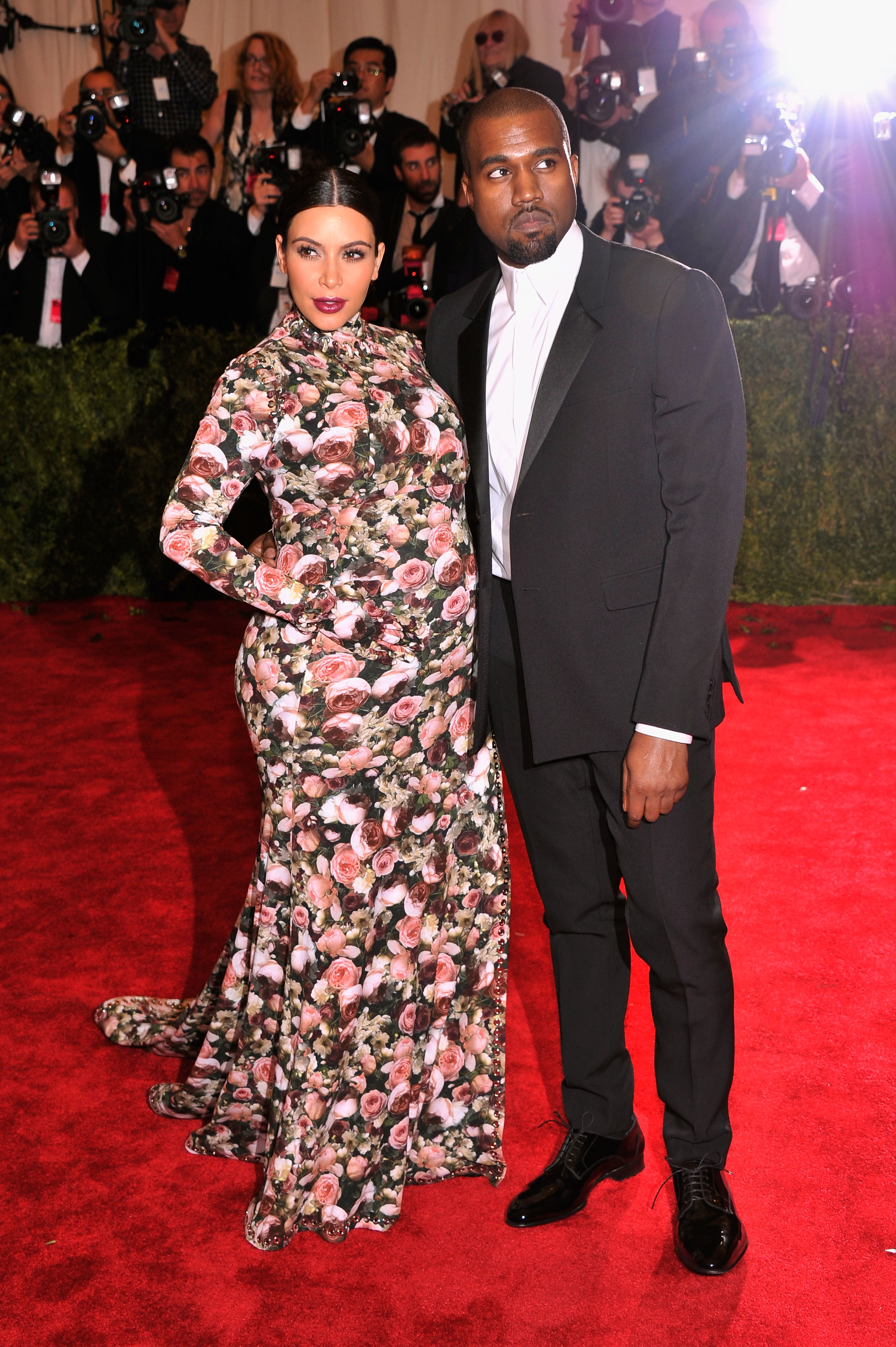 kim kardashian met gala floral dress