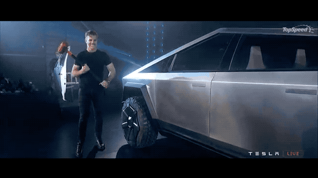 Tesla Electric Pickup Truck Cybertruck Unveiled But