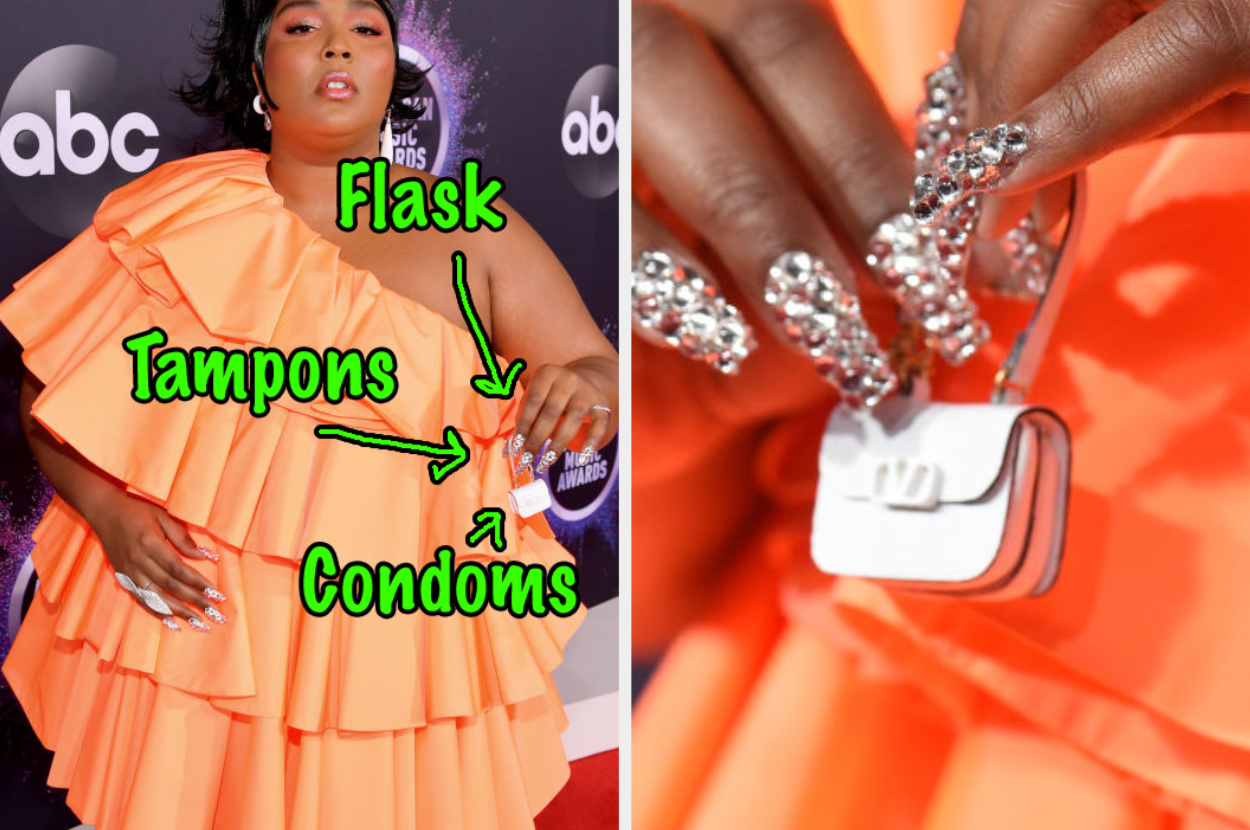 Lizzo Jokingly Unveils What She Carries in Her Tiny Purse – Including a  Wine Bottle and Wig!