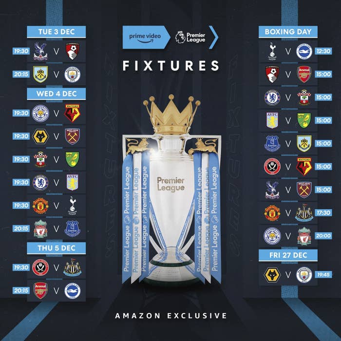 You can watch Premier League games for free on Prime and