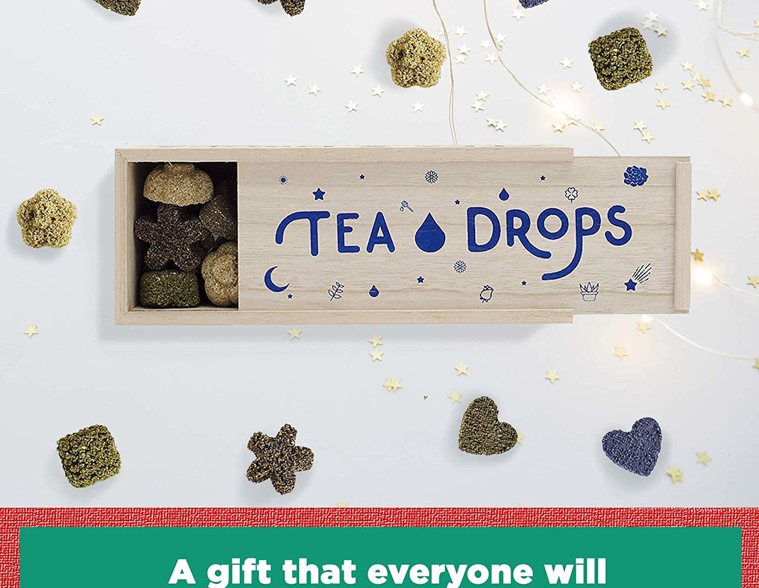 An open box of Tea Drops