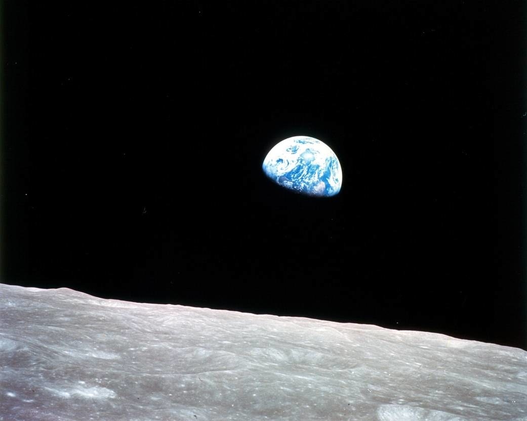 View of Earth from the moon