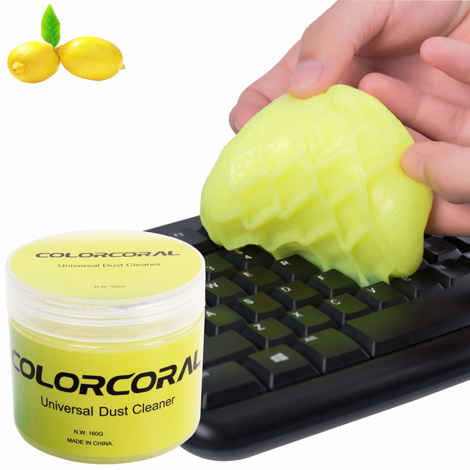 person using the goo to get in between keyboard keys