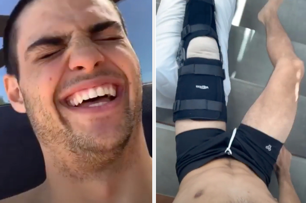 Noah Centineo Showed Us How He Showers After His Knee Replacement Surgery A...