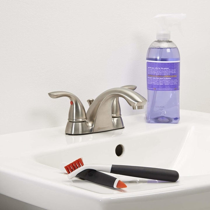 two deep clean brushes in red 