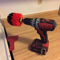 reviewer's drill with the brush attached 