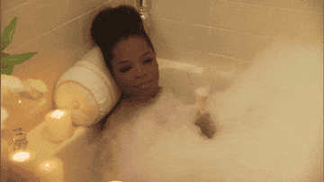 Oprah in a bubble bath