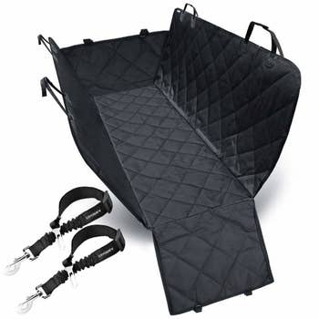 the quilted black pet hammock