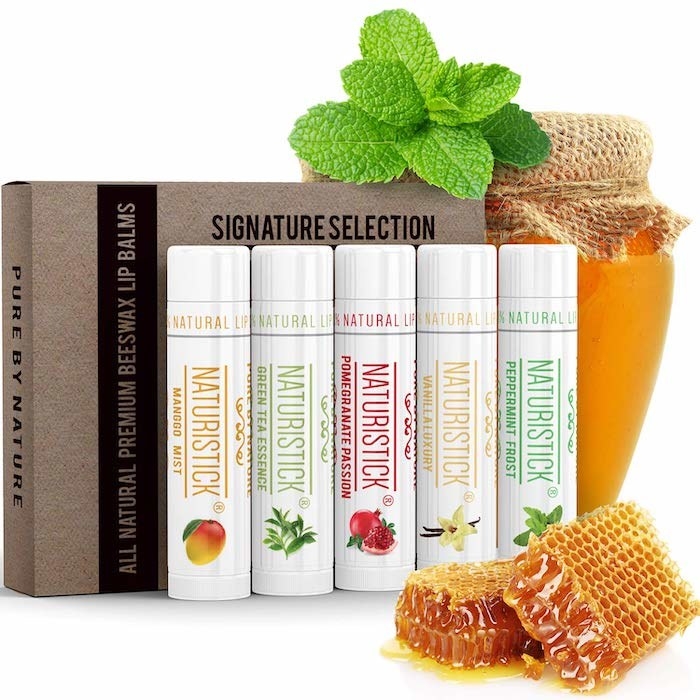 five lip balm sticks