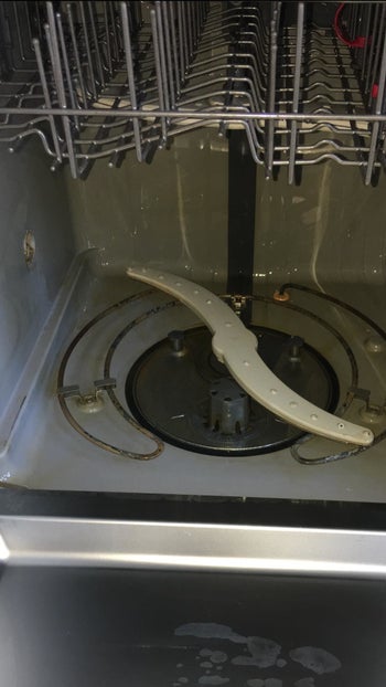 Reviewer photo of the same dishwasher without grime