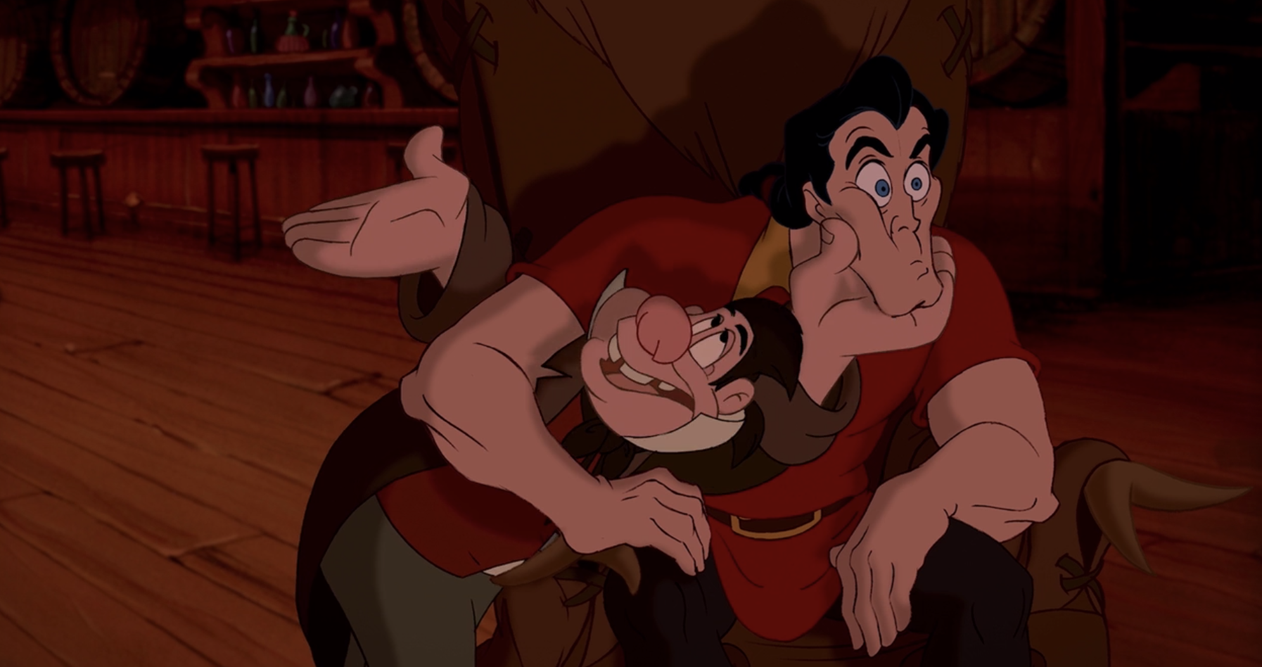9.Why. does LeFou spend his days gassing up Gaston? 