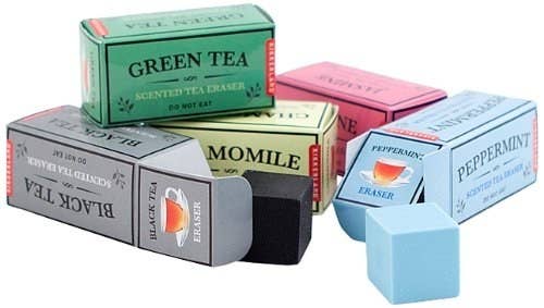 rectangle shape boxes of different scented erasers
