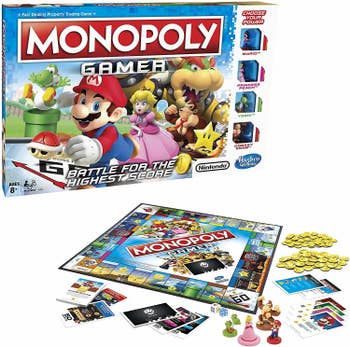 the nintendo themed monopoly board game
