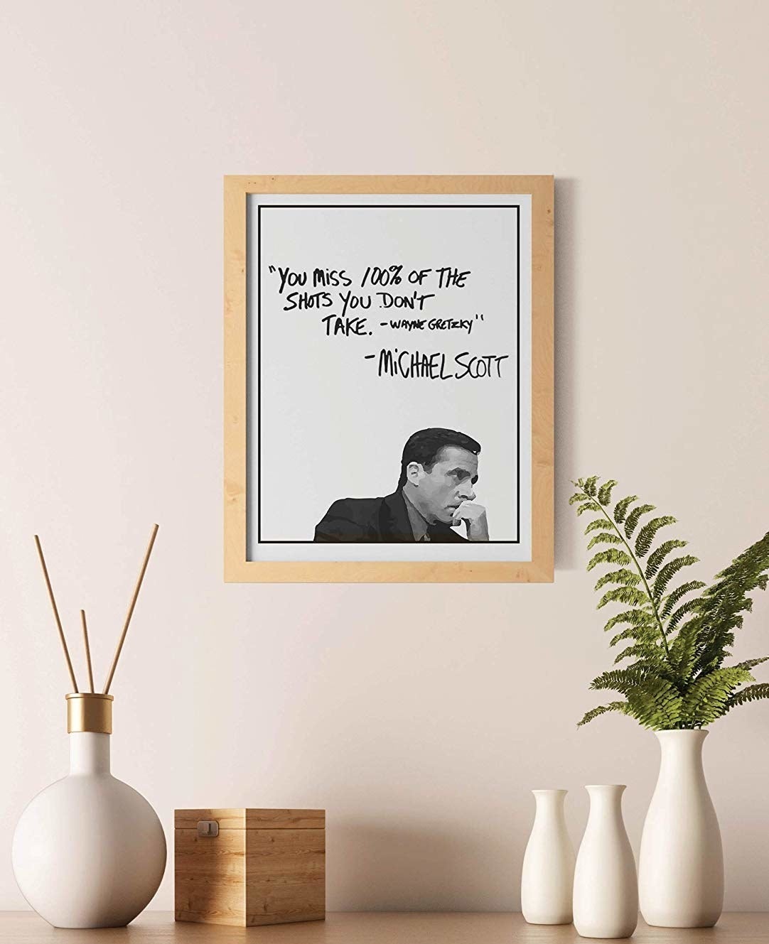 Michael Scott print with a quote from &quot;The Office&quot;