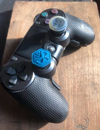 the grip on a game controller
