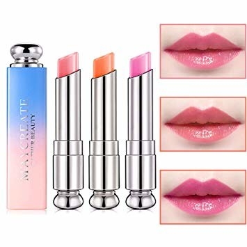 three tubes of lipstick