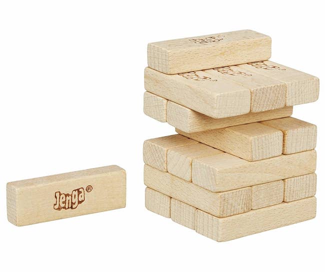 small wooden jenga game 