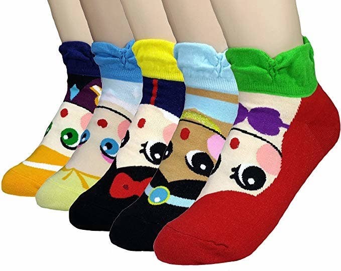 the socks on feet