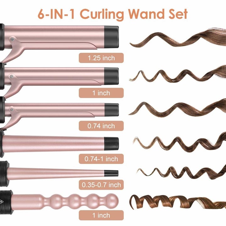 The six barrels with the shapes of curls they create