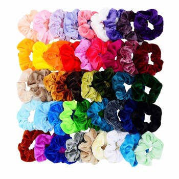 the scrunchies in a range of colors