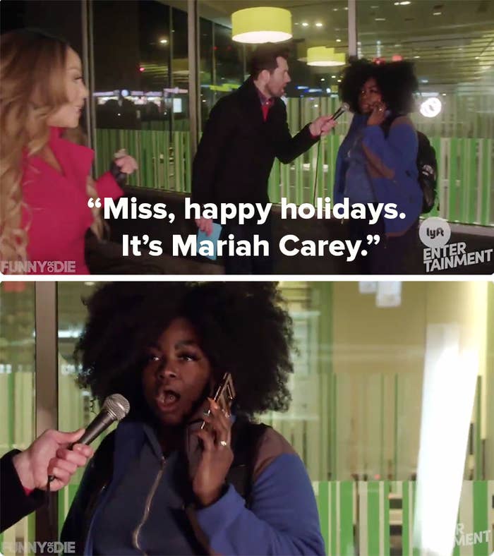 Mariah Carey Went On Billy On The Street To Celebrate The 25th Anniversary Of Her Album