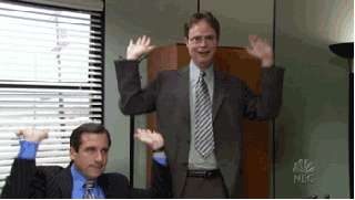 Michael and Dwight from ‘The Office’, dancing.