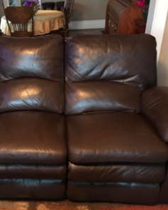refreshed leather couch looking new again 