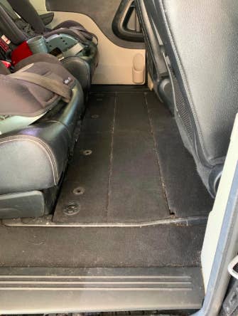 same reviewer's after pic of clean car floor