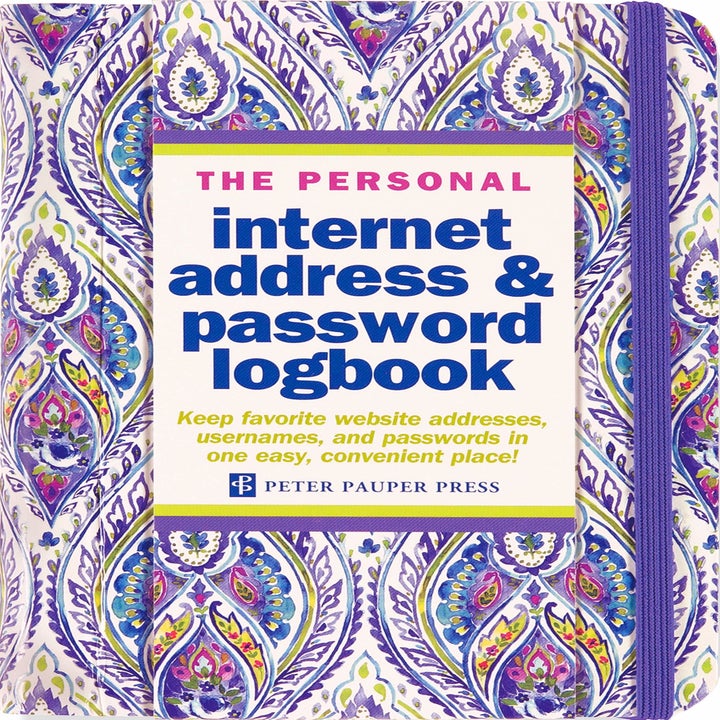 The front cover of the password logbook